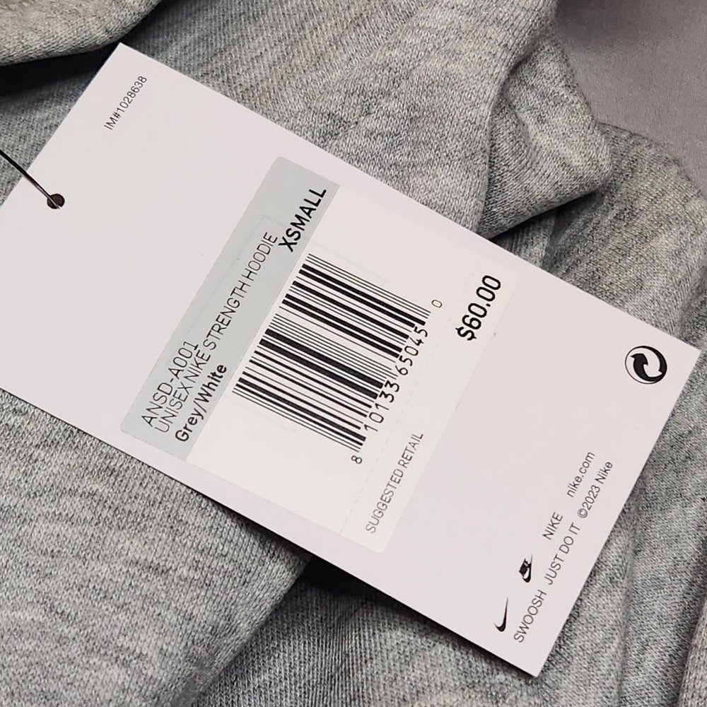 Nike Unisex Strength Gray Hoodie - Picture 2 of 5